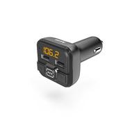 Hama Transmisor FM para Radio de Coche con AUX, USB y Cargador (Adaptador para Encendedor de Cigarrillos con Jack 3,5 mm y 2 Puertos USB para Memoria y Carga)