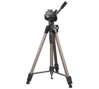 Hama | Trípode Estable para Cámara Foto/Video, Dorado/Negro | Soporte de Aluminio cámara Reflex, Altura Ajustable 69-185 cm, Ligero, Rótula 3D, Zapata rápida, Columna Central Transversal