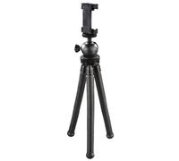 HAMA | Trípode Flexpro para Smartphone, GoPro y cámaras de Fotos, Patas articuladas, Altura de 27 cm y Color Negro
