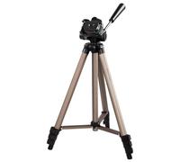 Hama - Trípode Star 75, para cámara de fotos, conexión 6.4mm, altura ajustable hasta 125 cm, Color Beige