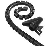 Hama - Tubo de Cable Flexible en Espiral, Universal, 20 mm, 2,5 m, Color Negro
