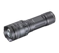 Hama Linterna LED con zoom (resistente a los golpes, para exteriores, luz de camping duradera y extremadamente brillante, 1000 lúmenes), color gris