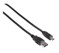 Hama - USB 2.0 Cable de conexión, 1.8m, 2.0, USB A, Mini USB (B5 Pin), 480 Mbit/s, 1.8 m, Negro