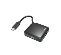 HAMA | USB-C HUB 4 Puertos (Concentrador USB-C con USB 3.1, Transferencia de Datos Super Rápida hasta 5GBits/S, 4 Puertos USB-A, Adaptador Universal Multipuertos 4 en 1) Color Negro