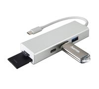 Hama Usb-C Hub USB 1 :3 Lector de Tarjetas Adaptador Tipo C 3.1 SD MICROSD