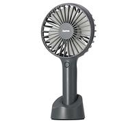 Hama | Ventilador portátil con batería recargable por USB, 3 velocidades, Soporte Smartphone