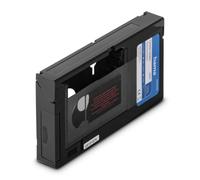 Hama VHS-C/VHS Adaptador de cassette 00044704, VHS-C/VHS Convertidor Vídeo, Cassette adaptador motorizado, Color Negro, 6 mm