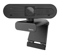 Hama | Webcam USB Full HD 1080p con Micrófono Estéreo y Enfoque Automático (Cámara para PC y Portátil, Protección de Privacidad, Conexión Plug & Play USB-A) Negra.