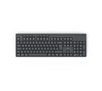 Hama Teclado inalámbrico WK-200, teclado inalámbrico, batería, 8 teclas multimedia, negro, QWERTZ DE