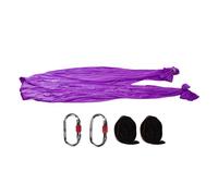 Hamaca Aérea, Seda Elástica Suave para Estiramiento de Fuerza, Fitness, Acrobacia, Meditación, con Kit Completo de Hardware, para Instalación en Estudio en Casa (Purple)