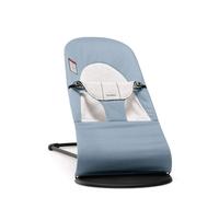 Hamaca BabyBjrn Balance Soft Azul/Gris Tejido/Jersey | Asiento de mecedora ajustable 2 en 1 y silla para niρos pequeρos desde reciιn nacidos hast