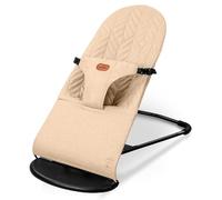 Asalvo PARADISE Hamaca Bebé 2 en 1 con Función Mecedora y Balancín, 0-1 años, Max 9 kg, Ligera y compacta, Balanceo Natural, Arnés 3 puntos, Reclinable y Plegable, Beige