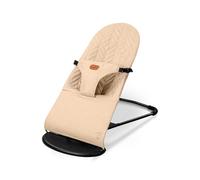 Asalvo PARADISE Hamaca Bebé 2 en 1 con Función Mecedora y Balancín, 0-1 años, Max 9 kg, Ligera y compacta, Balanceo Natural, Arnés 3 puntos, Reclinable y Plegable, Beige