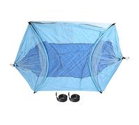 Hamaca Colgante con Mosquitera, Tela Paracaídas, AntiVuelco, 260x140cm, Claro y Zafiro - Resistente y Estable, Ideal para Camping y Jardín (Par de Azul Real Azul Claro)