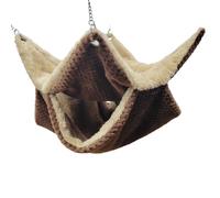 Hamaca colgante de animales pequeños, cama suave de felpa cálida para conejillo de indias, erizo, conejito, saco de dormir, tapete interactivo de escalada, parque infantil, lavable, calentador de