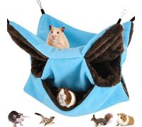 Hamaca Colgante de Animales Pequeños, Hamster Hamaca Pequeño Acogedora, 3 Capas Hamaca Hámster, Hamaca Pequeña para Mascotas, con Ganchos, para Mascotas para Hurón, Rata y Otros Animales Pequeños