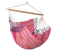 Hamaca colgante Habana Kingsize (L x An x Al: 210 x 130 x 170 cm, Rojo/Blanco)