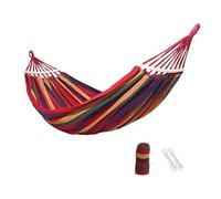 Hamaca Colgante Hamaca para jardín Hamacas Jardín Hamacas Colgantes Transpirable Algodón 200KG Capacidad de Carga 2 Cuerdas de Nylon para Patio, jardín, Patio, Porche, Viajes (Color : Red, Size : 19