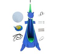 Hamaca Colgante para niños - Sillón Colgante sensorial de algodón con cojín Inflable | Colgante para Interiores y Exteriores, Agarre Estable, Regalo para niños, niñas, Autismo, TDAH