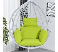 Hamaca columpio de huevo, silla colgante para interiores y exteriores, para patio y dormitorio, silla colgante de ratán con soporte