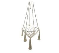 Hamaca columpio para gato, cuerda de algodón tejida a mano, cesta colgante para habitación de cueva