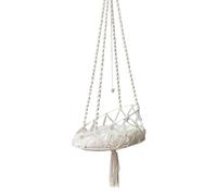 Hamaca columpio para gatos, hamaca de macramé para gatos, hamaca bohemia para gatos, cama oscilante de macramé para mascotas con cojín extraíble, gancho en forma de S, hamaca para jugar y escalar,