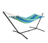 Hamaca con estructura de metal 200 x 80cm - verde