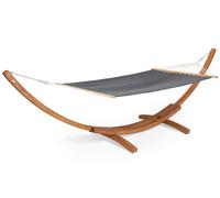 Hamaca con soporte de madera Kiwi Garden Point gris