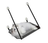 Hamaca con Ventana para Gatos - Cama Colgante De PVC Y Metal De Tela De 19,69 X 11,81 Pulgadas, Soporte con | Percha para Gatos para Interiores Y Exteriores, Plataforma para Dormir En Rep