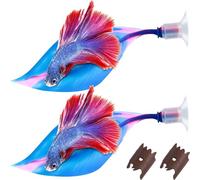 Hamaca de 2 piezas Betta Bed Leaf para un lugar de descanso práctico, pez betta, azul