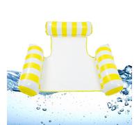 Hamaca De Agua,4-En-1 Tumbona Hinchable,Colchón Hinchable para Piscina,Colchoneta Flotante Plegable,Silla De Agua con Respaldo Y Reposabrazos,Juguetes para La Piscina Verano Playa Mar Y Bomba De Aire