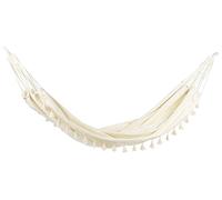 Hamaca de algodón poliéster Blanco Crema Colgante Interior Exterior Vercelli