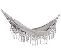 Hamaca de algodón poliéster Gris Claro Columpio jardín Boho Interior Exterior Rocca