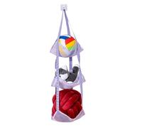 Hamaca de almacenamiento de juguetes para colgar sobre la puerta, resistente de 4 niveles, organizadora de baloncesto, fútbol, voleibol, peluche, red de almacenamiento para juguetes de peluche