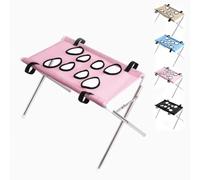 Hamaca De Baño For Perros Con Soporte Plegable, Arnés Aseo 8 Agujeros | Estante Aseo Portátil For Ducha For Perros, Prueba Fuga, Transpirable 8 Orificios Recoger Orejas Bañarse(Pink,Standard)