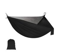 Hamaca de Camping con mosquitera. Capacidad de Carga: 300 kg. Hamaca Ligera de Viaje con Cuerdas de suspensión y mosquetones