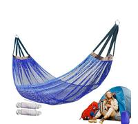 Hamaca de camping con red, ligero para exteriores, cama de árbol portátil para balcón, patio, jardín, viajes, mochileros, senderismo, vacaciones, relajación, descanso en el patio trasero