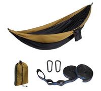 Hamaca de camping con textura de tela de nailon con bolsa de transporte impermeable y tiras ajustables para playa patio trasero hamaca de nailon resistente a las lágrimas