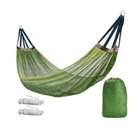 Hamaca de camping, de árbol de malla resistente, hamaca de equipo de camping, para playa, patio, jardín, patio, balcón, meditación, vacaciones
