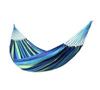 Hamaca de Camping portátil, Hamaca multicolora de la Raya Lona Plegable portátil al Aire Libre for el jardín Que acampa(D)
