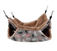 Hamaca de cobaya | Hamaca caliente de 2 niveles para cobayas para jugar y descansar, jaula de cama para animales pequeños para chinchilla, loro, azúcar, planeador, hurones, hámster jugando y durmiendo