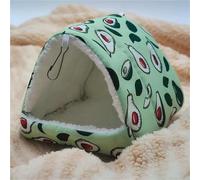 Hamaca de cueva de juguete, hamaca para pájaros, nido de felpa cálida para pájaros, jaula para periquitos, cacatúas, canarios, cama para pájaros (aguacate, M)