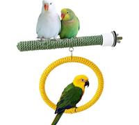 Hamaca de de pájaro arcoíris, de escalada de periquitos colgante, de soporte de madera de cuerda resistente, marco estable antideslizante, diseño de construcción resistente