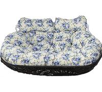 Hamaca de doble asiento para exteriores con cojín impermeable para reposacabezas, lavable, desmontable y cómoda, ideal para 2 personas, accesorios de muebles de patio