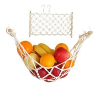 Hamaca De Frutas - Hamaca De Frutas Colgante De Algodón Tejida A Mano Para Cesta De Almacenamiento De Verduras Tejida A Mano Debajo Del Gabinete | Decoración De Cocina Que Ahorra Espacio Con Ga
