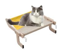 Hamaca de gato para ventana, asiento de ventana para gatos, asiento de hamaca, marco de madera para gatos grandes, cama fácil de ajustar para alféizar de ventana, mesita de noche