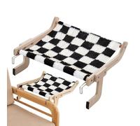Hamaca de gato para ventana, cama colgante para gatos montada en ventana, asiento de hamaca, marco de madera para gatos grandes, cama fácil de ajustar para alféizar de la ventana, mesita de noche