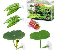 Hamaca de hoja | Betta Fish | Plantas de tanque de | Conjunto de 5 decoración Artificial Acuario Hábitat Verde Fauna Oxigenación de