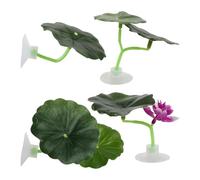 Hamaca de Hoja para Betta Decoración Realista de Cuatro Piezas con Ventosas | Cama Hoja de Betta para Peceras y Acuarios, Dormir Descansar Esconderse Jugar Criar y Decorar