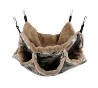 Hamaca de hurón - Hamaca cálida de 3 niveles para animales pequeños | Cama de felpa para chinchilla, loro, deslizador de azúcar, hurones y hámster | Hamaca colgante para jugar y descansar